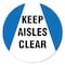 Signmission Keep Aisle Clear Non-Slip Floor Graphic, 7in Vinyl Decal, 7" x 7", FD-X-7-99985 FD-X-7-99985 - alternate 1